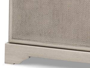 Sarreid Jeremy Two Door Buffet - Elegant Cane Doors, Soft Close Mechanism, Tulip Wood & Stylish Porcelain Finish White  53977