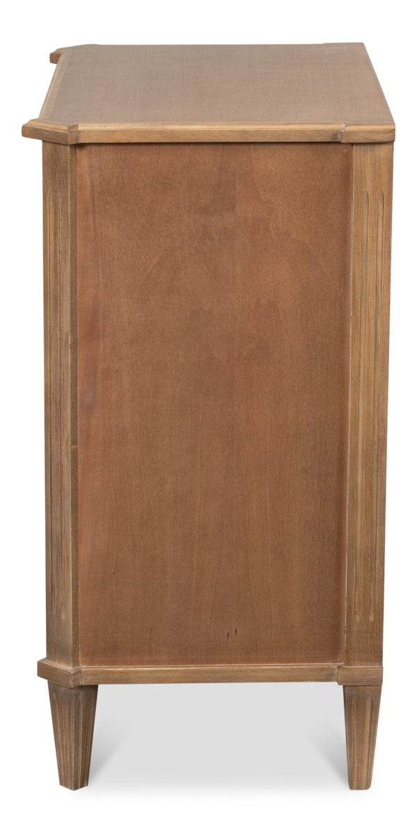 Sarreid Poppin's 3 Drawer Chest - Contemporary Brown Tulip Wood Storage Solution For Stylish Organization Brown  53979