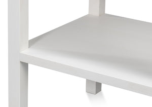 Sarreid Windy Single Drawer Side Table - Elegant Tulip Wood Design With Chic Cortina White Finish For Any Room White  53980