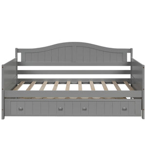 English Elm Twin Cottage Beadboard Daybed with Pull Out Trundle Solid Pine Guest Room Frame N708P357100E
