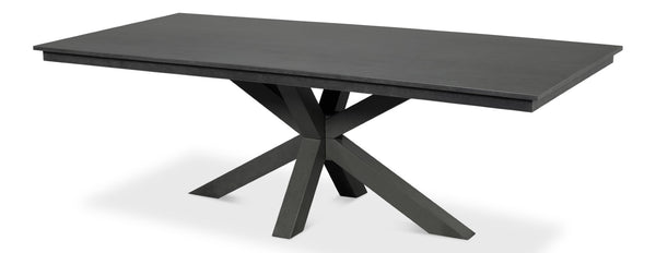 Sarreid Eich Dining Table - Elegant Stone Grey Finish With Tulip Wood & Tanganika Walnut Veneer Design Grey  53982