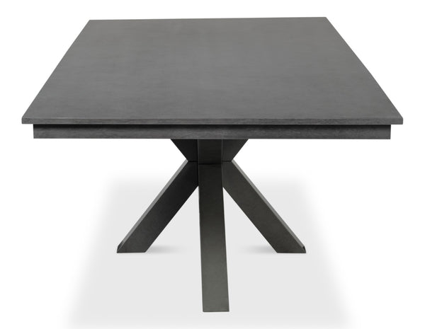 Sarreid Eich Dining Table - Elegant Stone Grey Finish With Tulip Wood & Tanganika Walnut Veneer Design Grey  53982