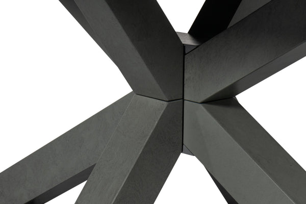 Sarreid Eich Dining Table - Elegant Stone Grey Finish With Tulip Wood & Tanganika Walnut Veneer Design Grey  53982