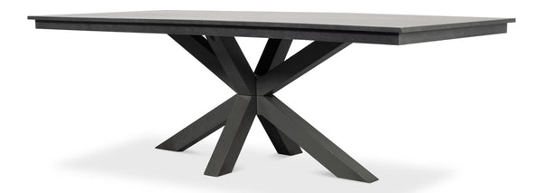 Sarreid Eich Dining Table - Elegant Stone Grey Finish With Tulip Wood & Tanganika Walnut Veneer Design Grey  53982