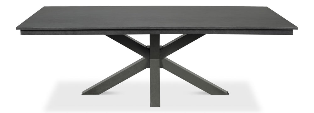 Sarreid Eich Dining Table - Elegant Stone Grey Finish With Tulip Wood & Tanganika Walnut Veneer Design Grey  53982