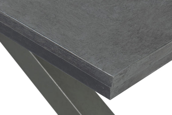 Sarreid Eich Dining Table - Elegant Stone Grey Finish With Tulip Wood & Tanganika Walnut Veneer Design Grey  53982