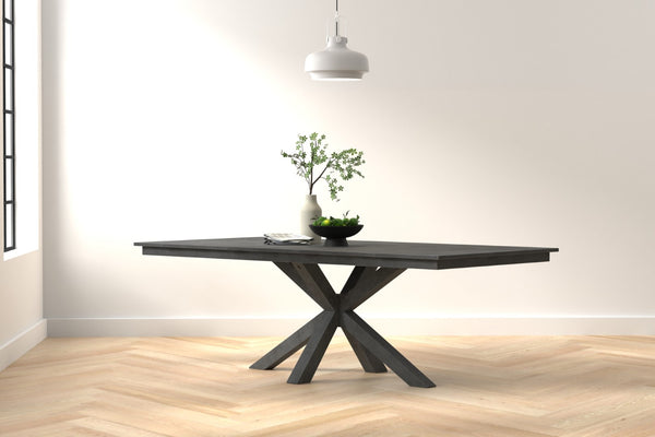 Sarreid Eich Dining Table - Elegant Stone Grey Finish With Tulip Wood & Tanganika Walnut Veneer Design Grey  53982