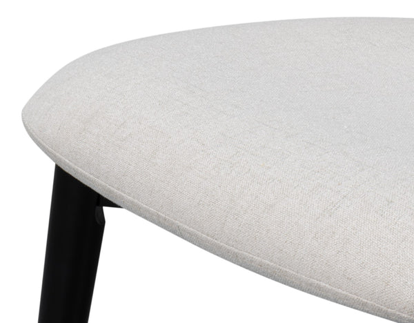 Sarreid Contour Sidechair - Stylish Cream Performance Polyester With Beechwood & Plywood For Modern Spaces Ivory  53983