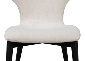 Sarreid Contour Sidechair - Stylish Cream Performance Polyester With Beechwood & Plywood For Modern Spaces Ivory  53983