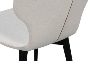 Sarreid Contour Sidechair - Stylish Cream Performance Polyester With Beechwood & Plywood For Modern Spaces Ivory  53983