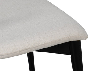 Sarreid Contour Sidechair - Stylish Cream Performance Polyester With Beechwood & Plywood For Modern Spaces Ivory  53983