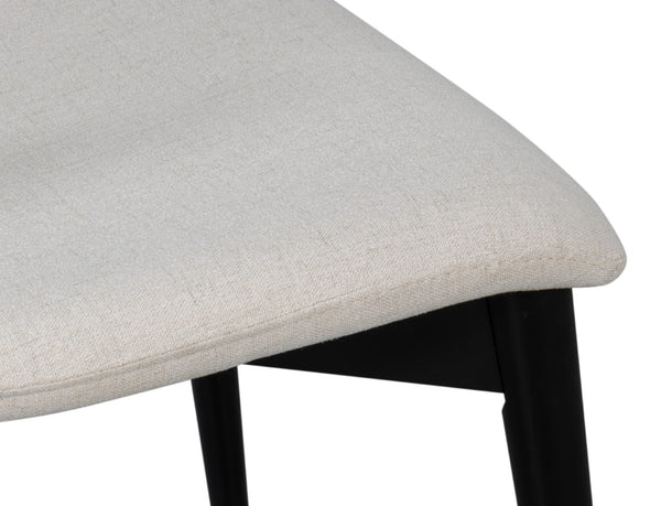 Sarreid Contour Sidechair - Stylish Cream Performance Polyester With Beechwood & Plywood For Modern Spaces Ivory  53983