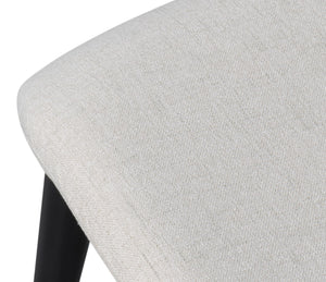 Sarreid Contour Sidechair - Stylish Cream Performance Polyester With Beechwood & Plywood For Modern Spaces Ivory  53983