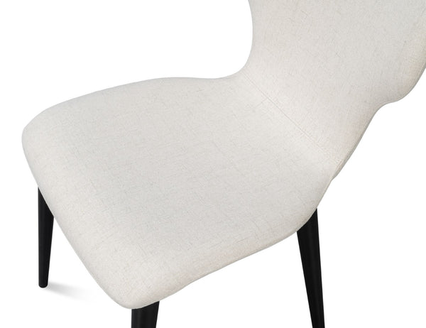 Sarreid Contour Sidechair - Stylish Cream Performance Polyester With Beechwood & Plywood For Modern Spaces Ivory  53983