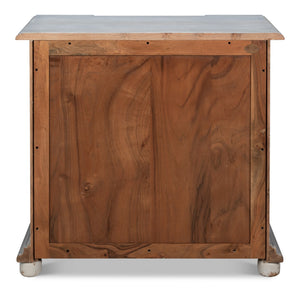 Sarreid Pryer Chest - City Scape Grey Acacia Wood Storage Solution For Modern Homes And Stylish Spaces Grey  53990