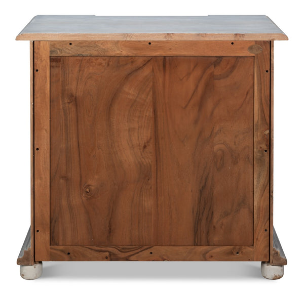 Sarreid Pryer Chest - City Scape Grey Acacia Wood Storage Solution For Modern Homes And Stylish Spaces Grey  53990