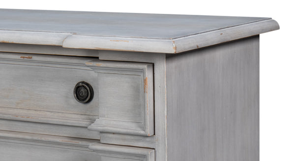 Sarreid Pryer Chest - City Scape Grey Acacia Wood Storage Solution For Modern Homes And Stylish Spaces Grey  53990