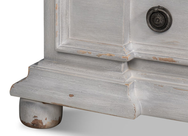 Sarreid Pryer Chest - City Scape Grey Acacia Wood Storage Solution For Modern Homes And Stylish Spaces Grey  53990