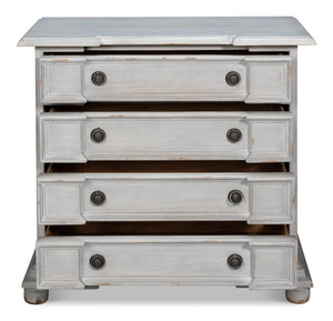 Sarreid Pryer Chest - City Scape Grey Acacia Wood Storage Solution For Modern Homes And Stylish Spaces Grey  53990