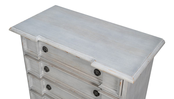 Sarreid Pryer Chest - City Scape Grey Acacia Wood Storage Solution For Modern Homes And Stylish Spaces Grey  53990