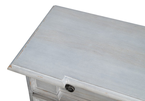 Sarreid Pryer Chest - City Scape Grey Acacia Wood Storage Solution For Modern Homes And Stylish Spaces Grey  53990