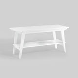 Minimalist Bench with Shelf White KOCL4KWHVS Walker Edison