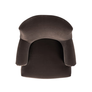 English Elm Jennifer Taylor Home - Eloise Handcrafted 30" Pleated Sock-Arm Accent Chair with Camelback Silhouette and Solid Wood Legs Brown B2719P387116