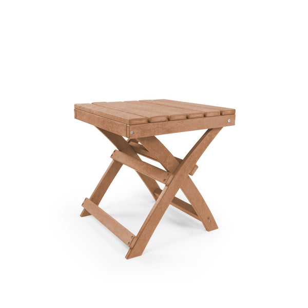 English Elm Seaview Recycled Hdpe Outdoor Folding Side Table Uv Resistant Patio Deck Use Teak B2745P409725