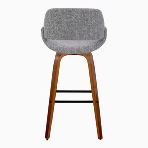 English Elm Fixed-height Industrial Counter Stools Tufted Faux Leather Black Metal Set of 2 B202S02158
