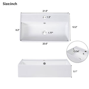 English Elm [video]21.6" Freestanding Bathroom Vanity Ceramic Sink Wavy Door Mdf Cabinet Small Bath Dark Gray N729P285504G