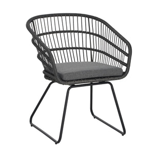 English Elm Christopher Knight Home® - TERRY Rattan Patio Chair Set (2) with Cushions, Gray Iron Frame, 300 lb Capacity, Quick Assembly N762P240844E