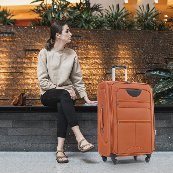 English Elm Softside Expandable 3 Piece Spinner Luggage Set with Tsa Lock for Travel N732P198614G