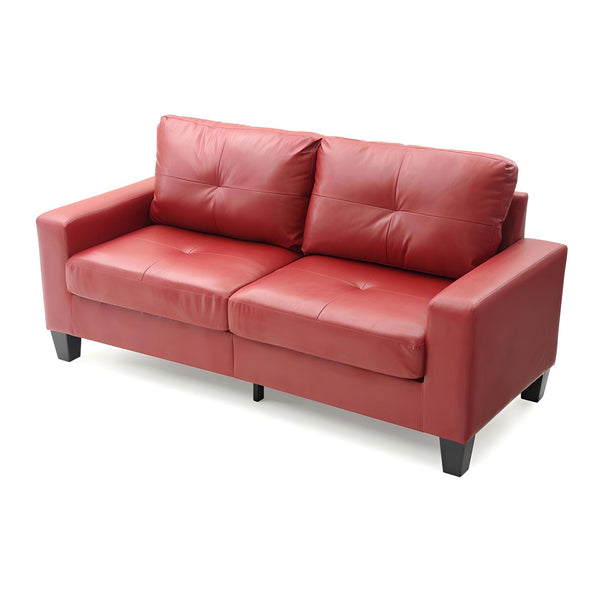 English Elm Newbury Modular Sofa with Pocketed Coil Seats and Kiln-Dried Hardwood Frame for Small Spaces Red 42 L x 30 W x 21 H B078108276