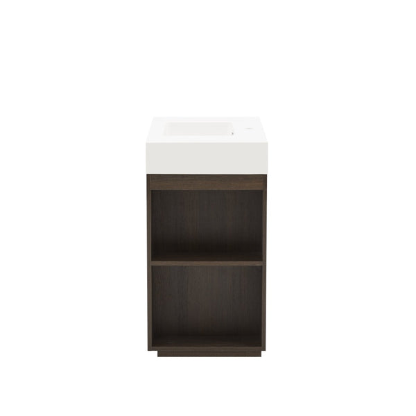 English Elm Galan Freestanding Bathroom Vanity Quartz Basin Fluted Wood Cabinet Modern Bath Oak,Smoke W1865S00219