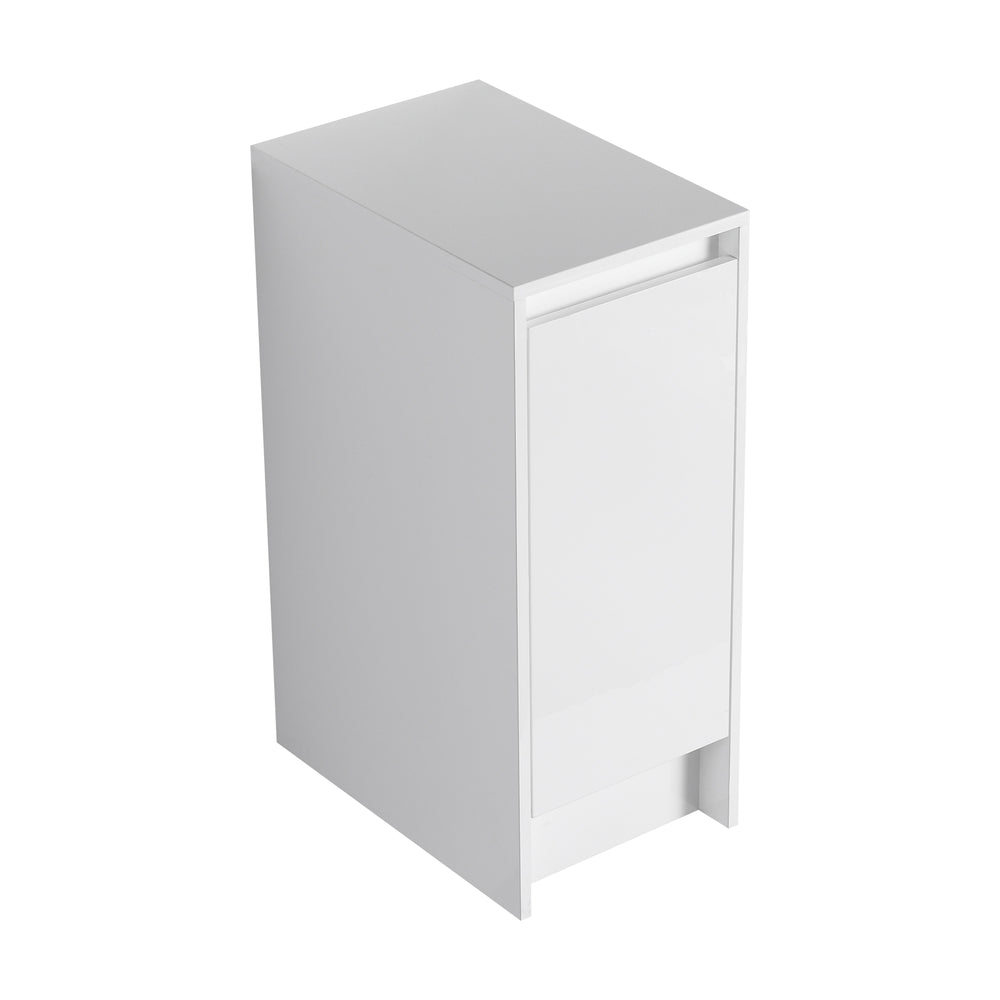 English Elm 12" Freestanding Bathroom Storage Cabinets with Soft-Close Door, Hidden Handle, Adjustable Shelves, Durable Finish W999P251808