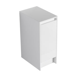 English Elm 12" Freestanding Bathroom Storage Cabinets with Soft-Close Door, Hidden Handle, Adjustable Shelves, Durable Finish W999P251808