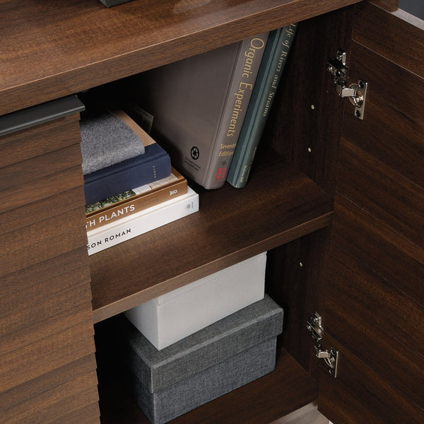 English Elm Library Base - Versatile Brown Finish With Hidden Storage & Adjustable Shelf For Organized Spaces B356P402666