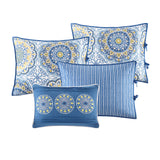 Madison Park Tangiers Global Inspired 6 Piece Reversible Daybed Cover Set MP13-3973 Blue