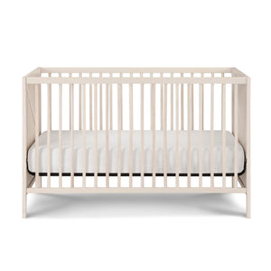 English Elm Pixie Mid-Century 3-in-1 Convertible Crib with Solid Panels, Z-Design Accent and 3 Heights for Growth Natural B022P204879