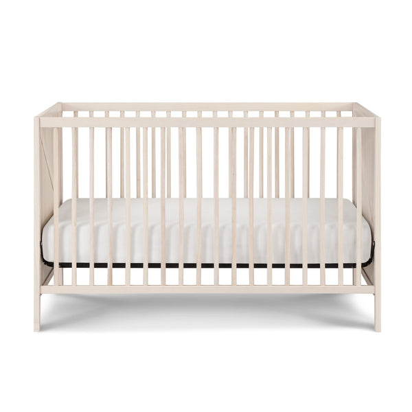 English Elm Pixie Mid-Century 3-in-1 Convertible Crib with Solid Panels, Z-Design Accent and 3 Heights for Growth Natural B022P204879