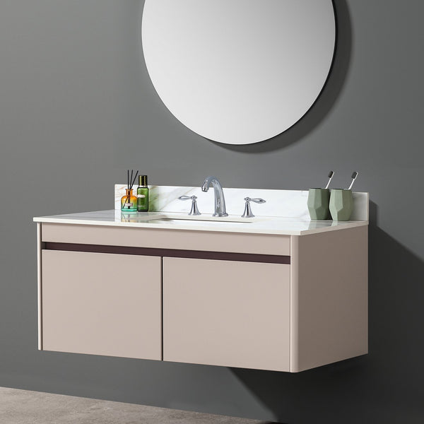 English Elm 43 Inch Marble Vanity Top - Elegant Carrara White Sink With 4" Backsplash & Durable Design For Bathrooms W2699P192444