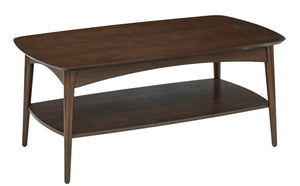 OSP Home Furnishings Copenhagen Coffee Table Walnut