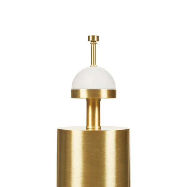 English Elm 1-piece Textured Ceramic Bedside Lamp Fluted Shade Brushed Gold Finial Warm Glow B035P482970