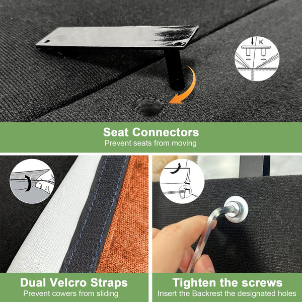 English Elm Slip-covered Plush Armchair with Deep Seat, High Back Cushions & Removable Chenille Cover, Cozy Orange W3041P281156