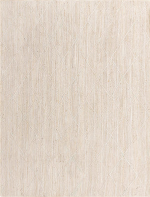 Unique Loom Braided Jute Trellis Hand Braided Solid Rug Ivory,  9' 0" x 12' 0"