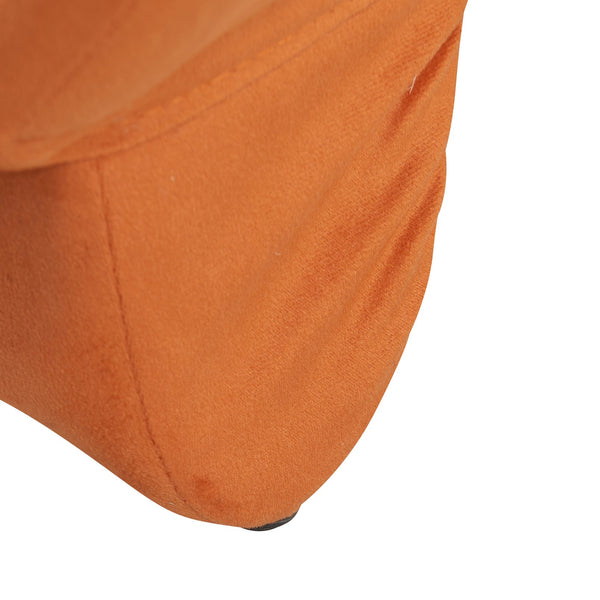 English Elm Furniture Plush 2-in-1 Pet-Friendly Mid Century Modern Accent Chair with Velvet Upholstery, Removable Base and Ergonomic Support for Living Room Orange N843P331163S