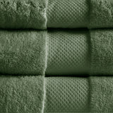 Madison Park Signature Transitional Cotton 6 Piece Bath Towel Set MPS73-543 Green