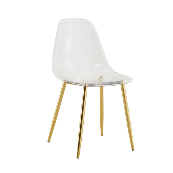 English Elm Table and Chair Set Marble Glass Top Gold Legs Four Seat Dining for Small Spaces Black,Transparent,White+Gold W1151S04654
