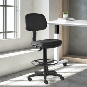 OSP Home Furnishings Sculpture Ergonomic Drafting Chair with Pneumatic Lift Adjustable Footrest Studio Seating DC517-231