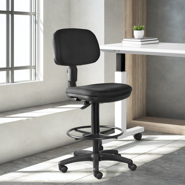 OSP Home Furnishings Sculpture Ergonomic Drafting Chair with Pneumatic Lift Adjustable Footrest Studio Seating DC517-231